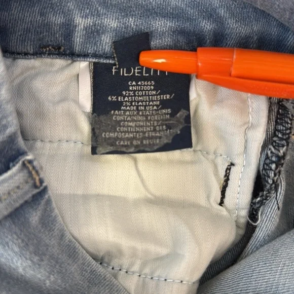 Fidelity Denim Aloe Super Wide Crop Jeans | size 26 | EUC | Teardrop Blue - Picture 12 of 16